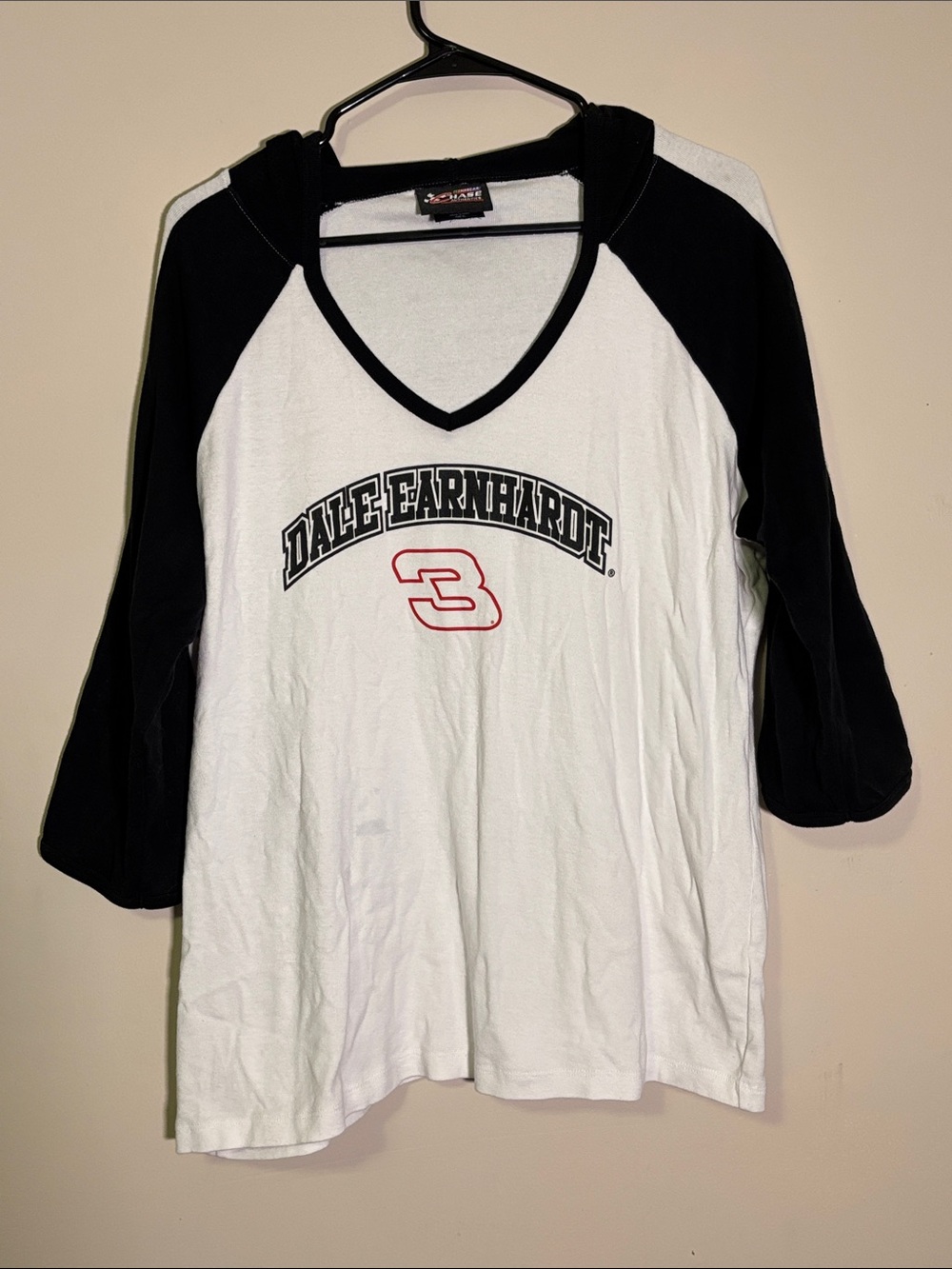 vintage chase authentics Dale Earnhardt #3 hooded 3/4 sleeve shirt